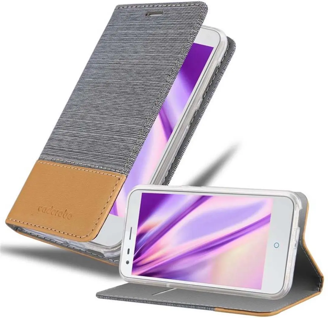 Cadorabo Hoesje geschikt voor ZTE Blade S6 in LICHTGRIJS BRUIN