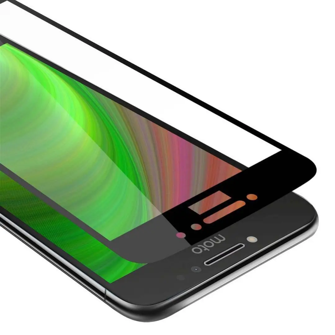Cadorabo Screenprotector geschikt voor Motorola MOTO E4 Volledig scherm pantserf