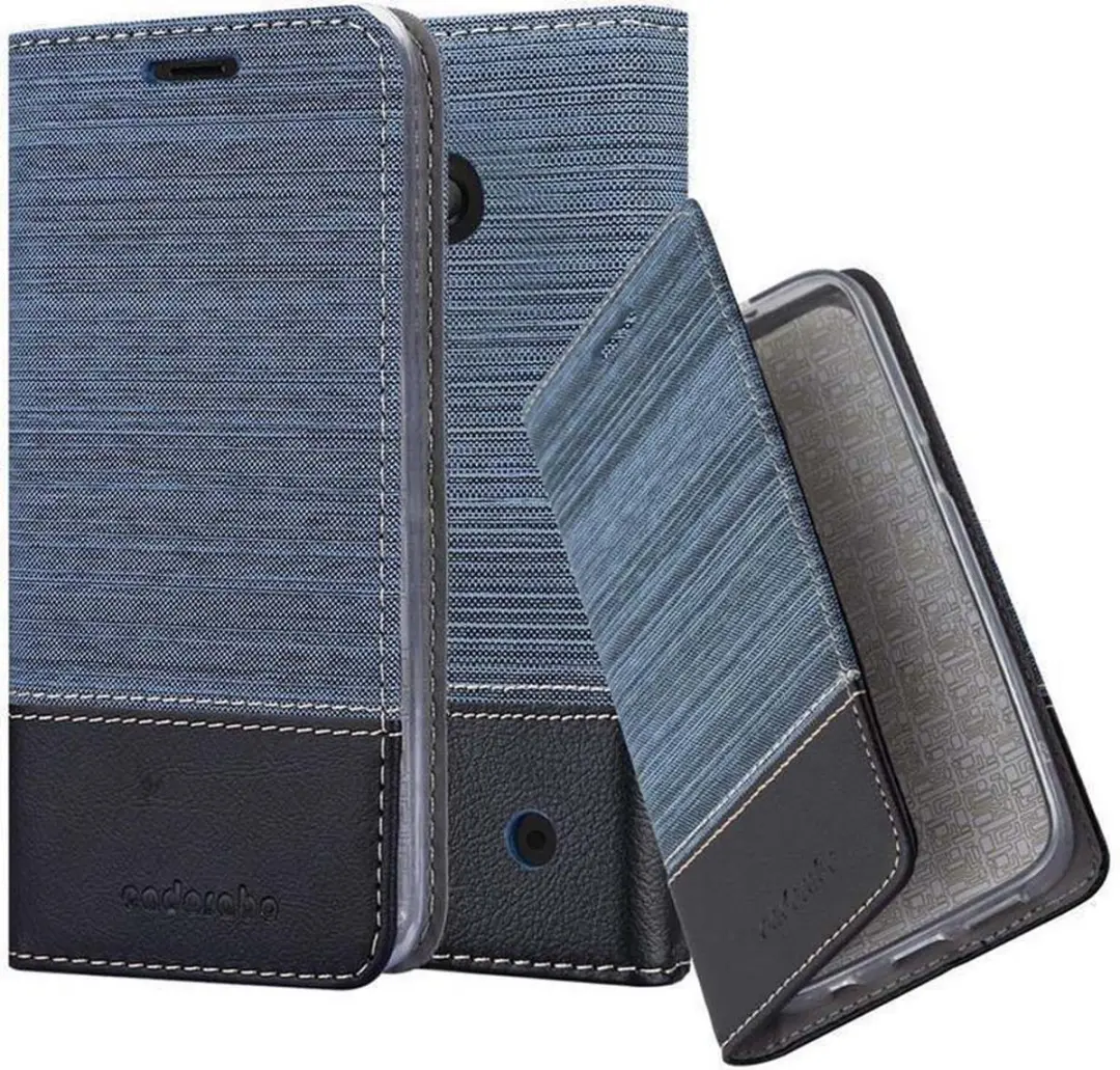Cadorabo Hoesje geschikt voor Nokia Lumia 550 in DONKERBLAUW ZWART