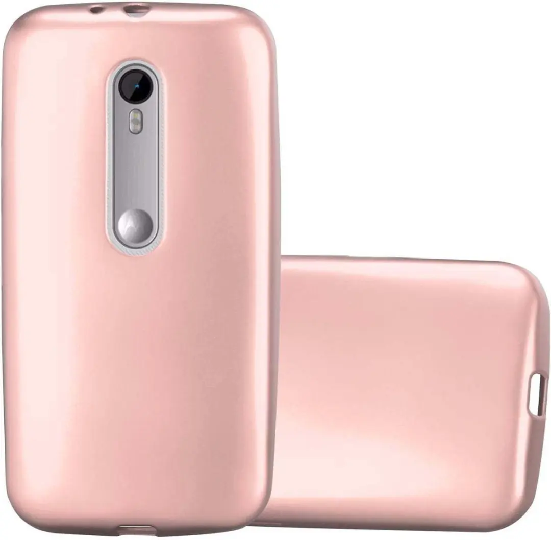 Cadorabo Hoesje geschikt voor Motorola MOTO G3 in METALLIC ROSE GOUD