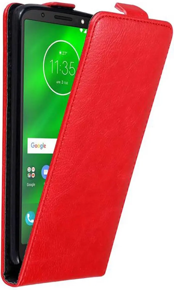 Cadorabo Hoesje geschikt voor Motorola MOTO G6 in APPEL ROOD