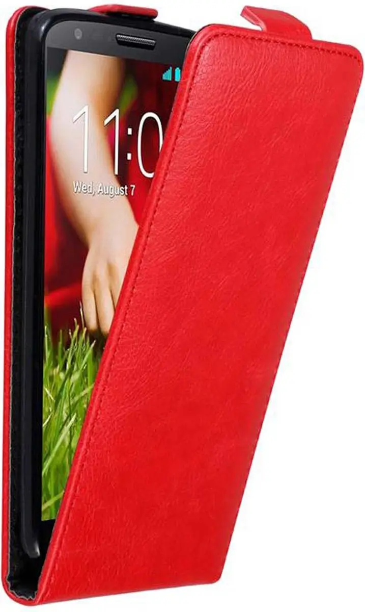 Cadorabo Hoesje geschikt voor LG G2 in APPEL ROOD