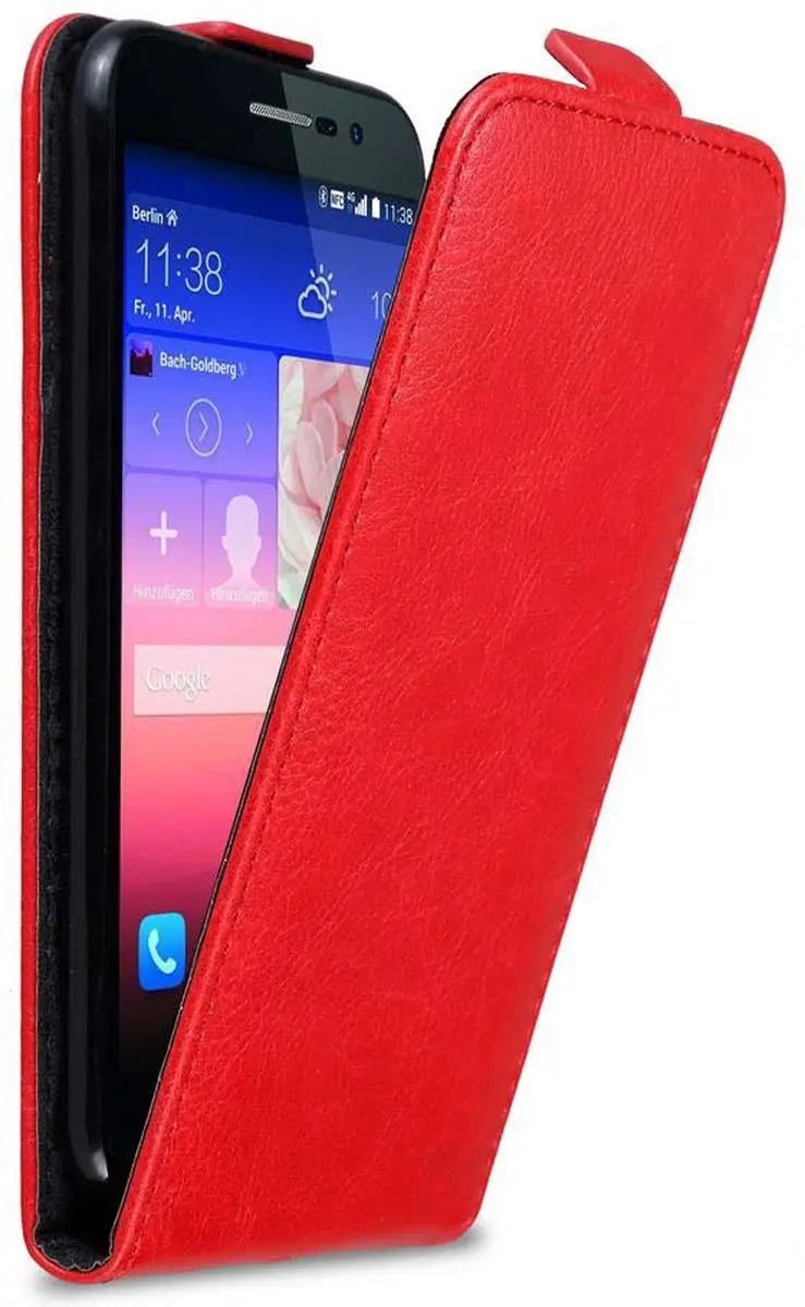 Cadorabo Hoesje geschikt voor Huawei ASCEND P7 in APPEL ROOD