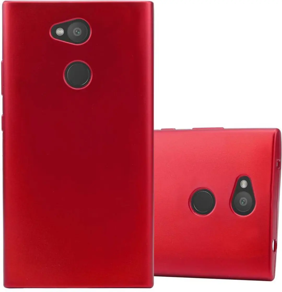 Cadorabo Hoesje geschikt voor Sony Xperia L2 in METALLIC ROOD
