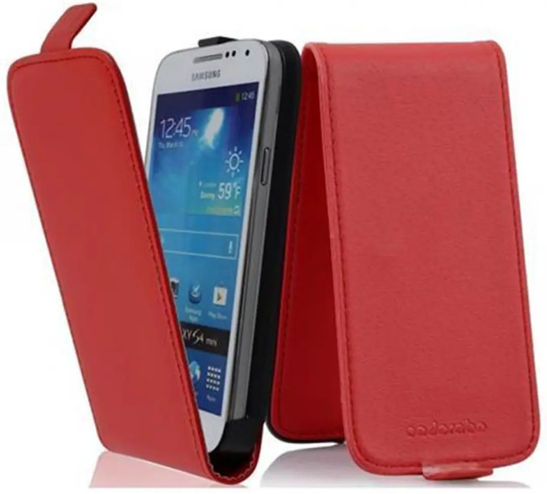 Cadorabo Hoesje geschikt voor Samsung Galaxy S4 MINI in CHILI ROOD