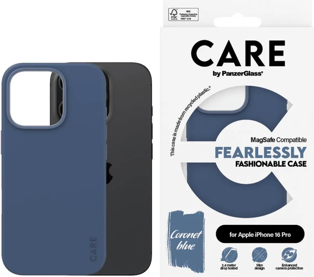 PanzerGlass CARE Fashion Hoesje MagSafe iPhone 16 Pro - Blauw - afbeelding 3 van 6