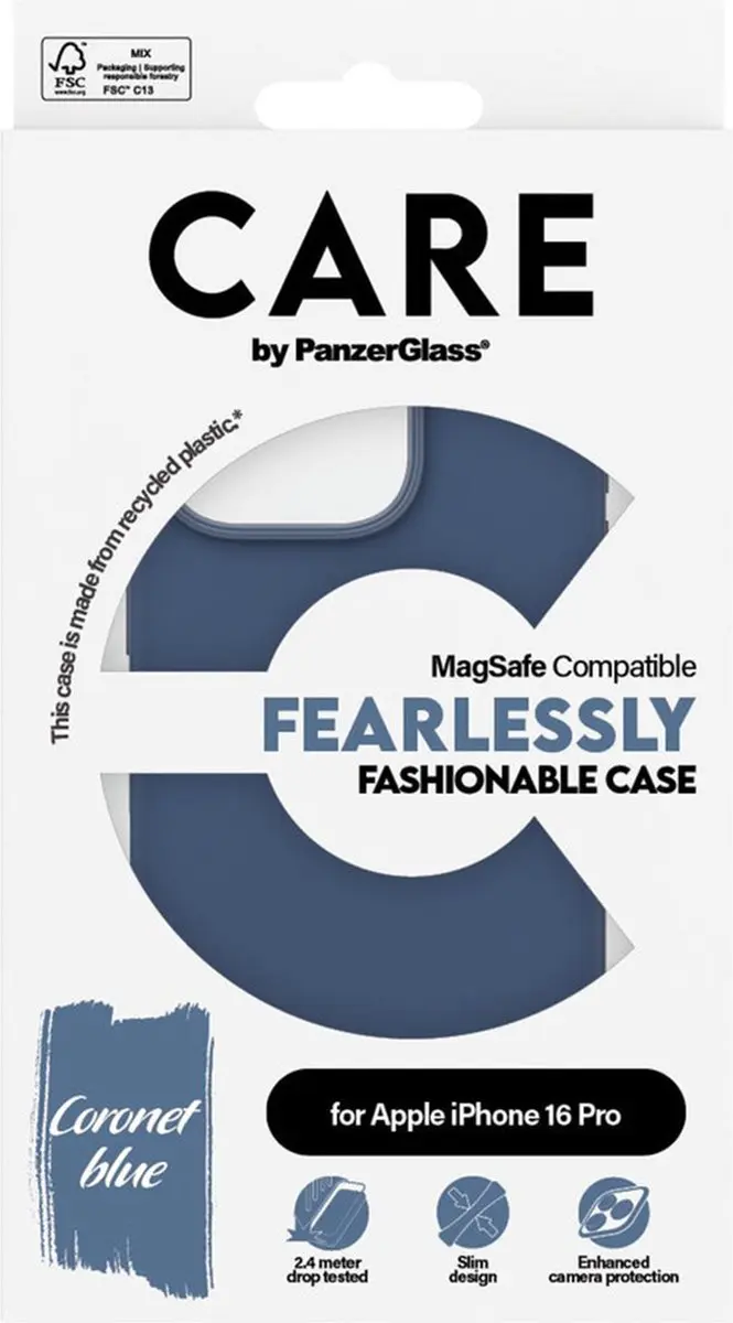 PanzerGlass CARE Fashion Hoesje MagSafe iPhone 16 Pro - Blauw - afbeelding 4 van 6