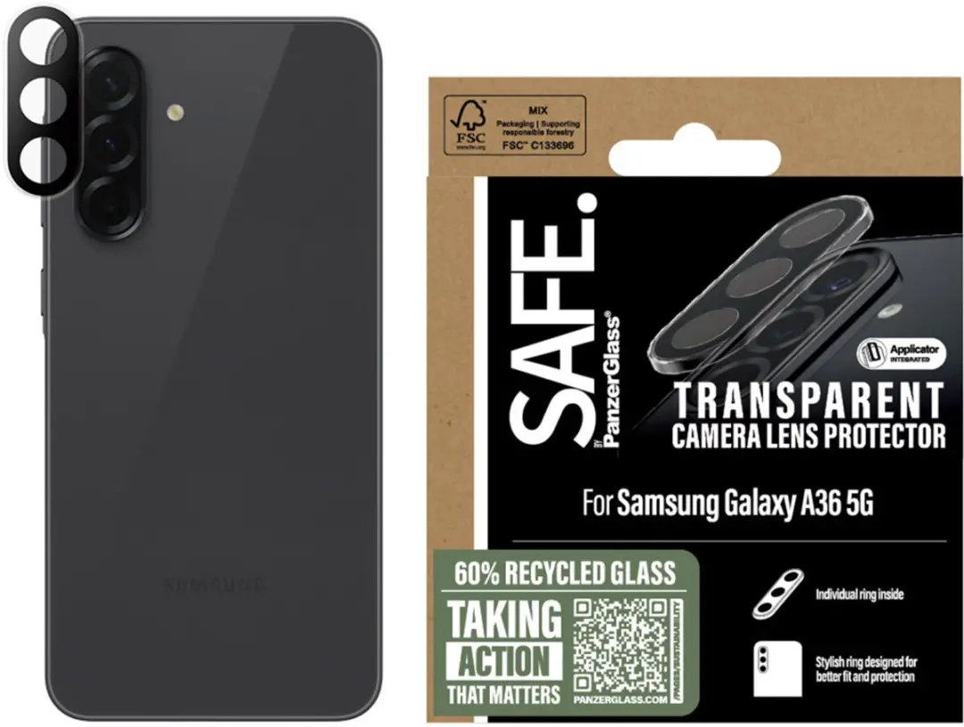 SAFE by PanzerGlass Camera Lens Protector Samsung Galaxy A36 - afbeelding 4 van 5