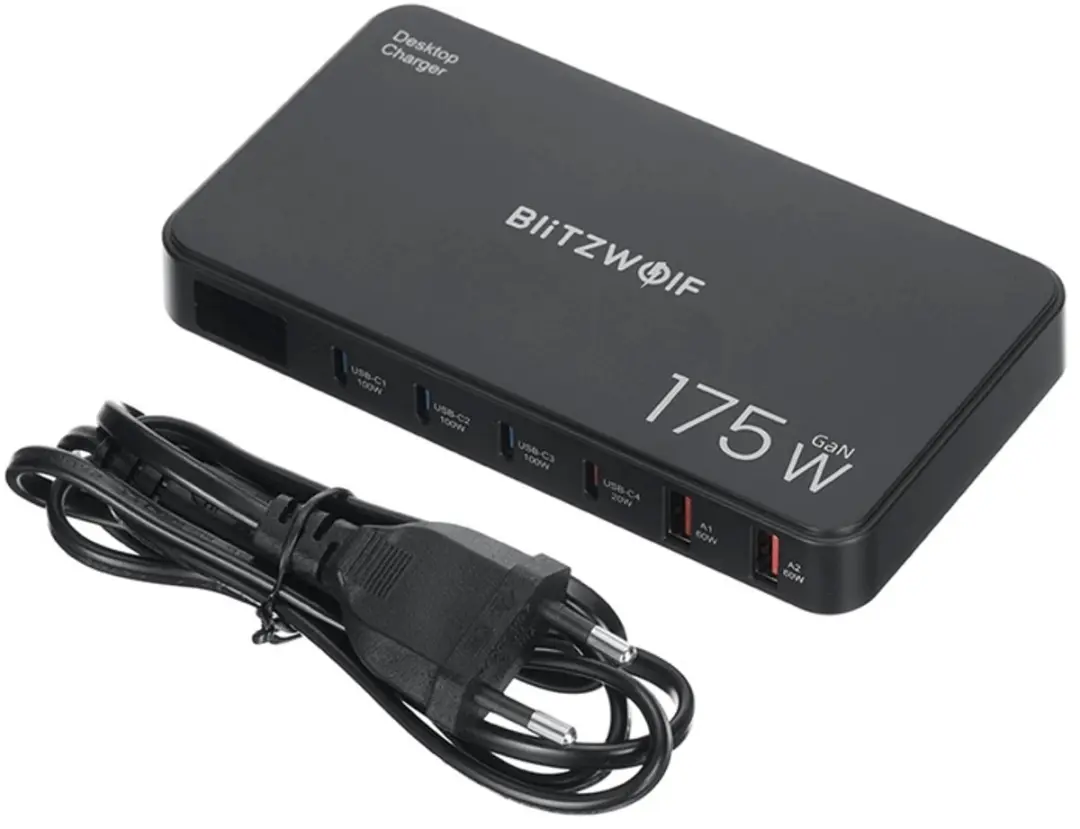 BlitzWolf BW-S30 6-in-1 Laadstation - 175W - Zwart - afbeelding 4 van 6
