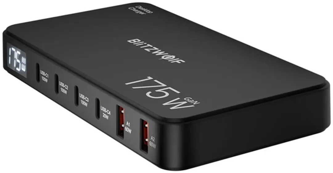 BlitzWolf BW-S30 6-in-1 Laadstation - 175W - Zwart - afbeelding 3 van 6