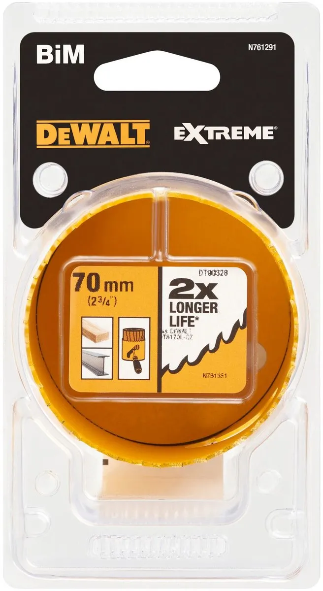 DeWalt DT90328 Gatzaag BiMetaal 70mm - afbeelding 2 van 2