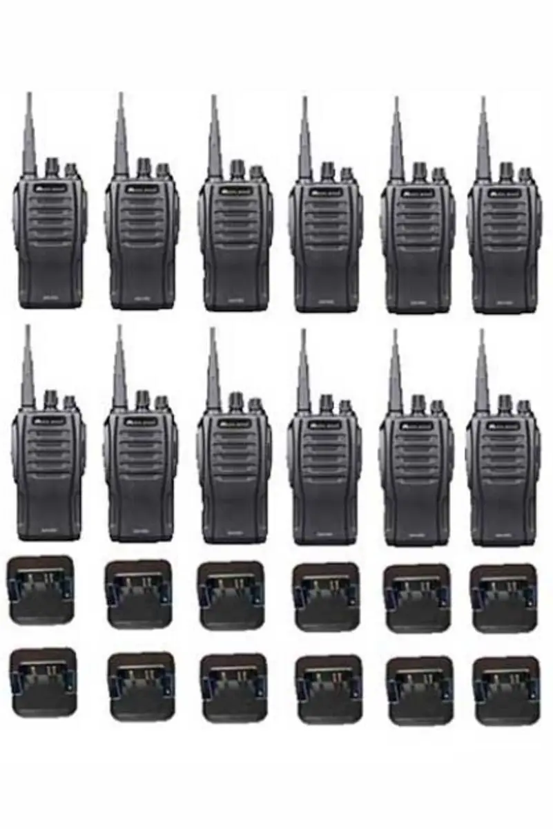 Set van 12 Midland G10 Pro UHF PMR446 Portofoon met tafellader