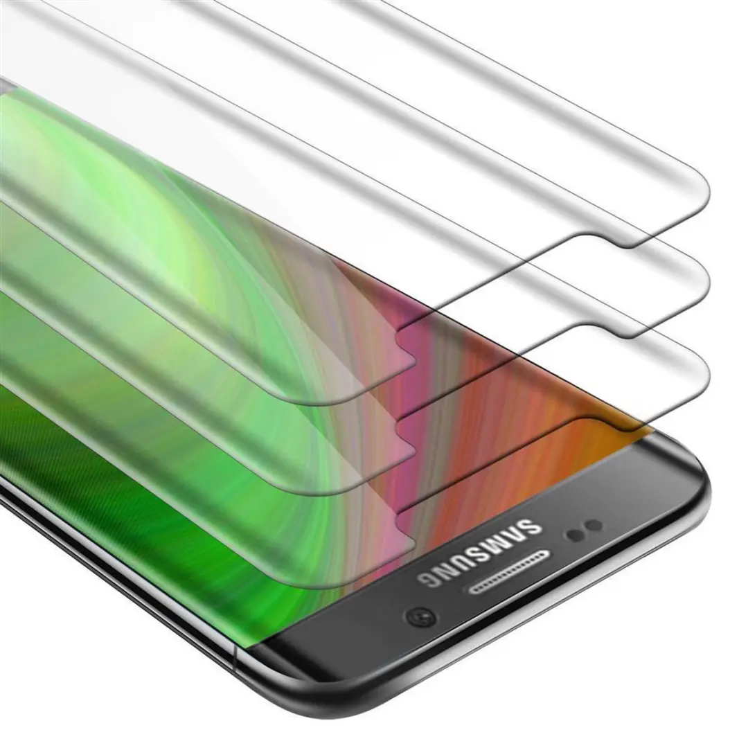 Cadorabo 3x Screenprotector geschikt voor Samsung Galaxy S6 EDGE