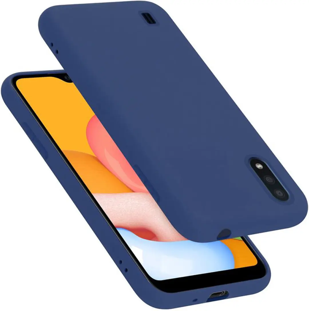 Cadorabo Hoesje geschikt voor Samsung Galaxy A01 in LIQUID BLAUW