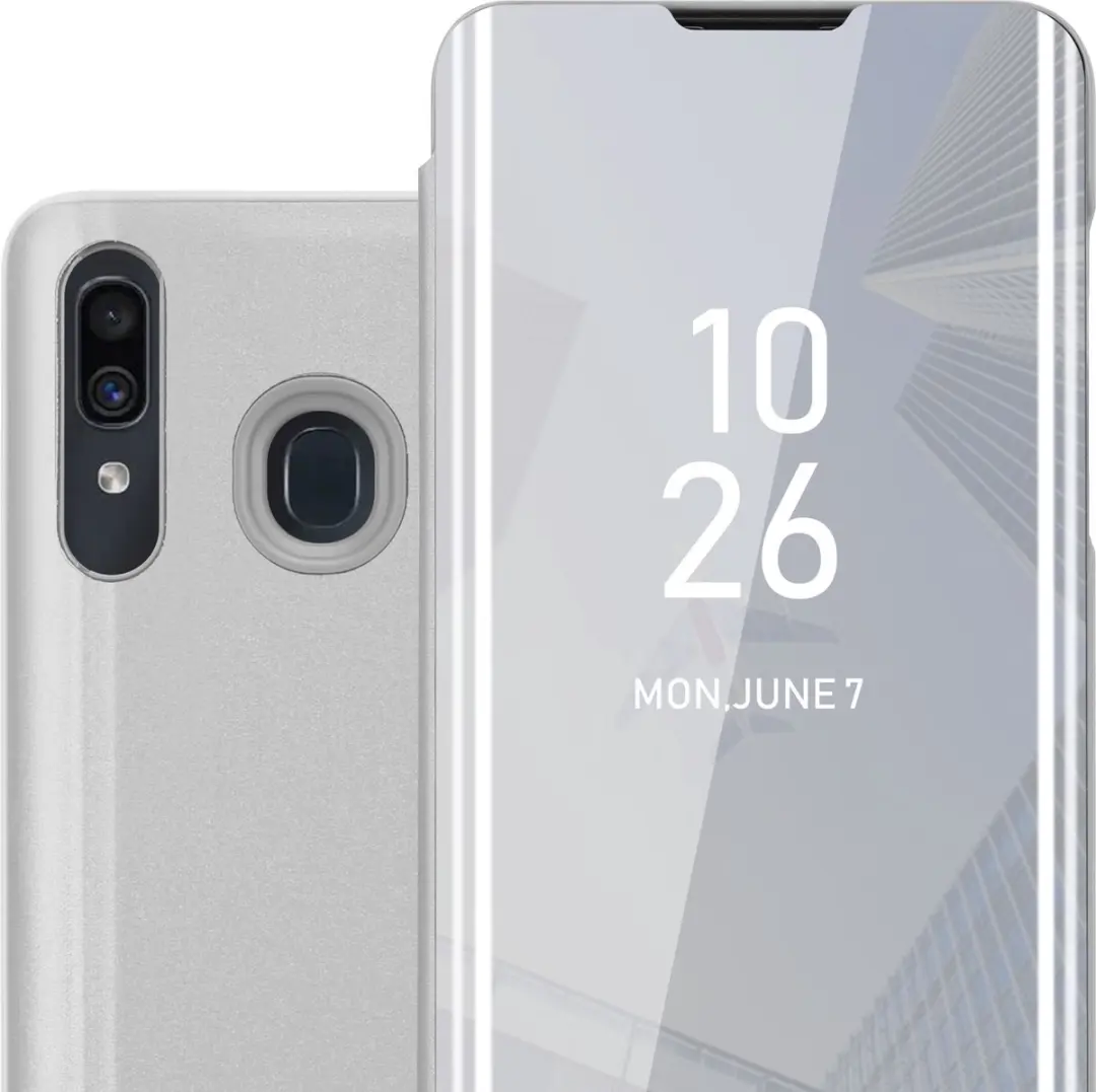 Cadorabo Hoesje geschikt voor Samsung Galaxy A20 / A30 / M10s in AGAAT ZILVER
