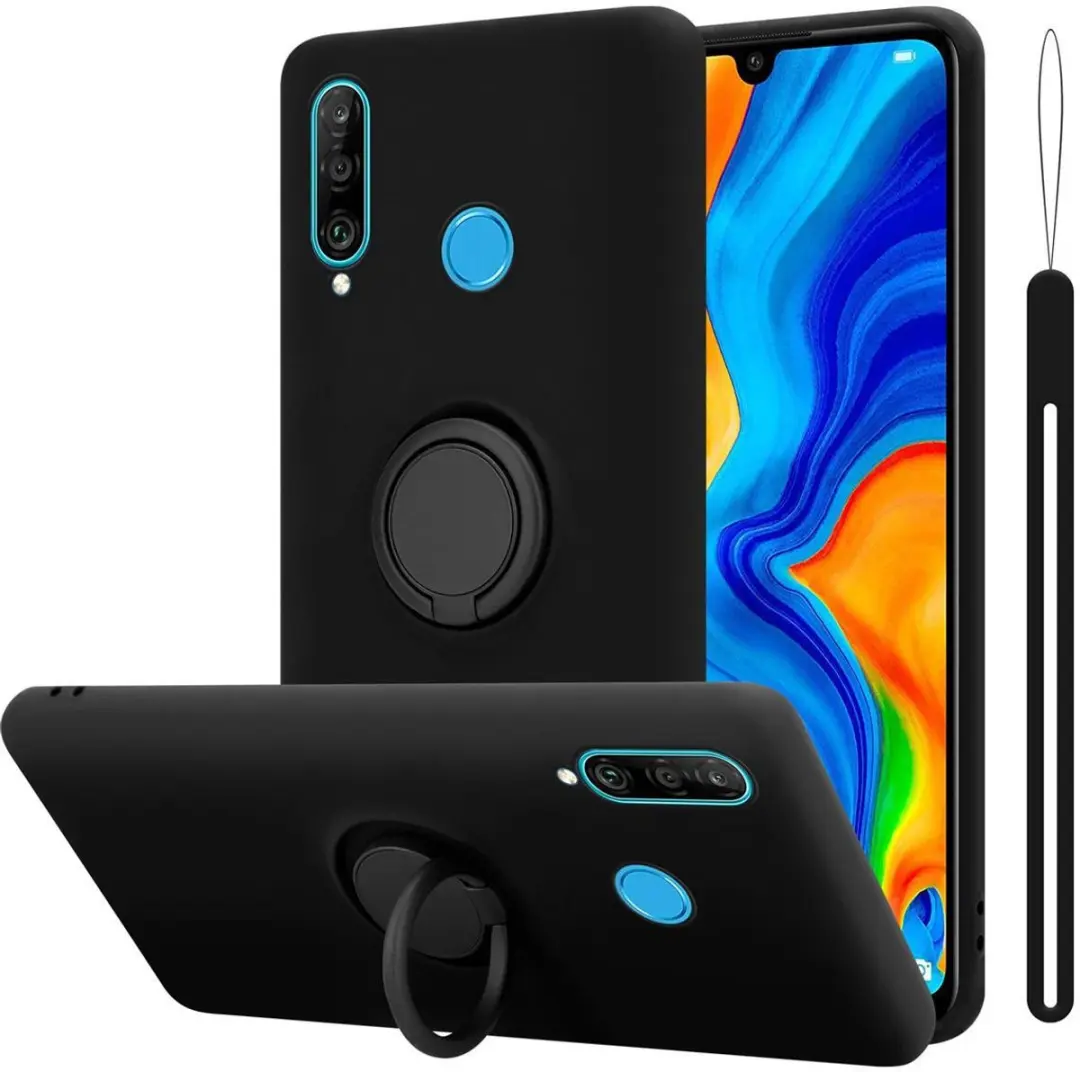 Cadorabo Hoesje geschikt voor Huawei P30 LITE in LIQUID ZWART