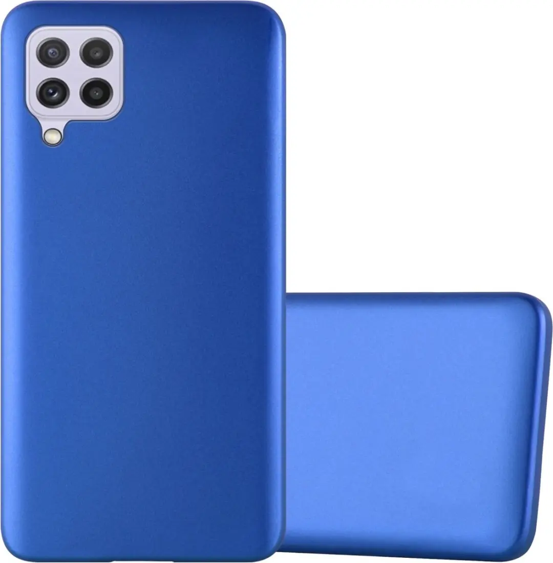 Cadorabo Hoesje geschikt voor Samsung Galaxy A22 4G / M22 / M32 4G in METAAL BLA
