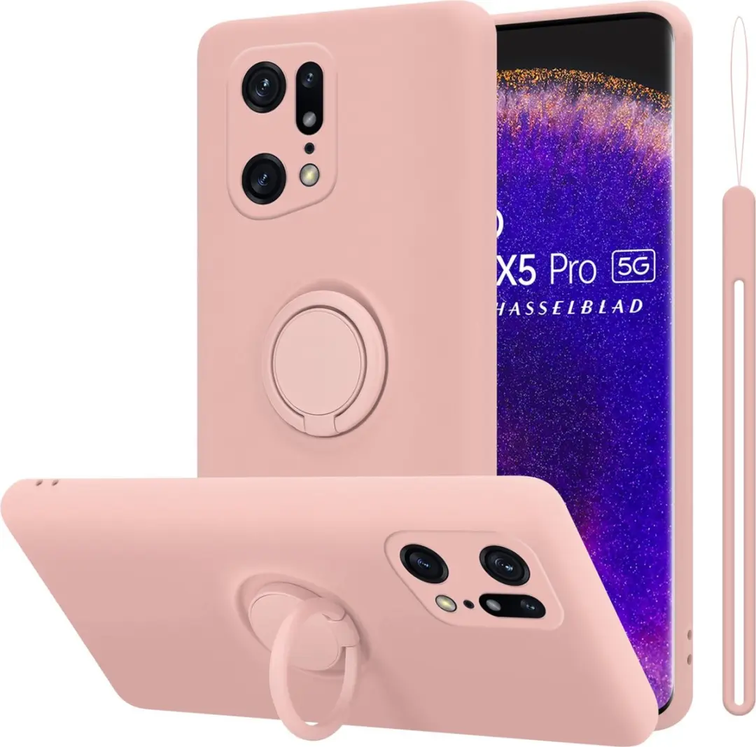Cadorabo Hoesje geschikt voor Oppo FIND X5 PRO in LIQUID ROZE