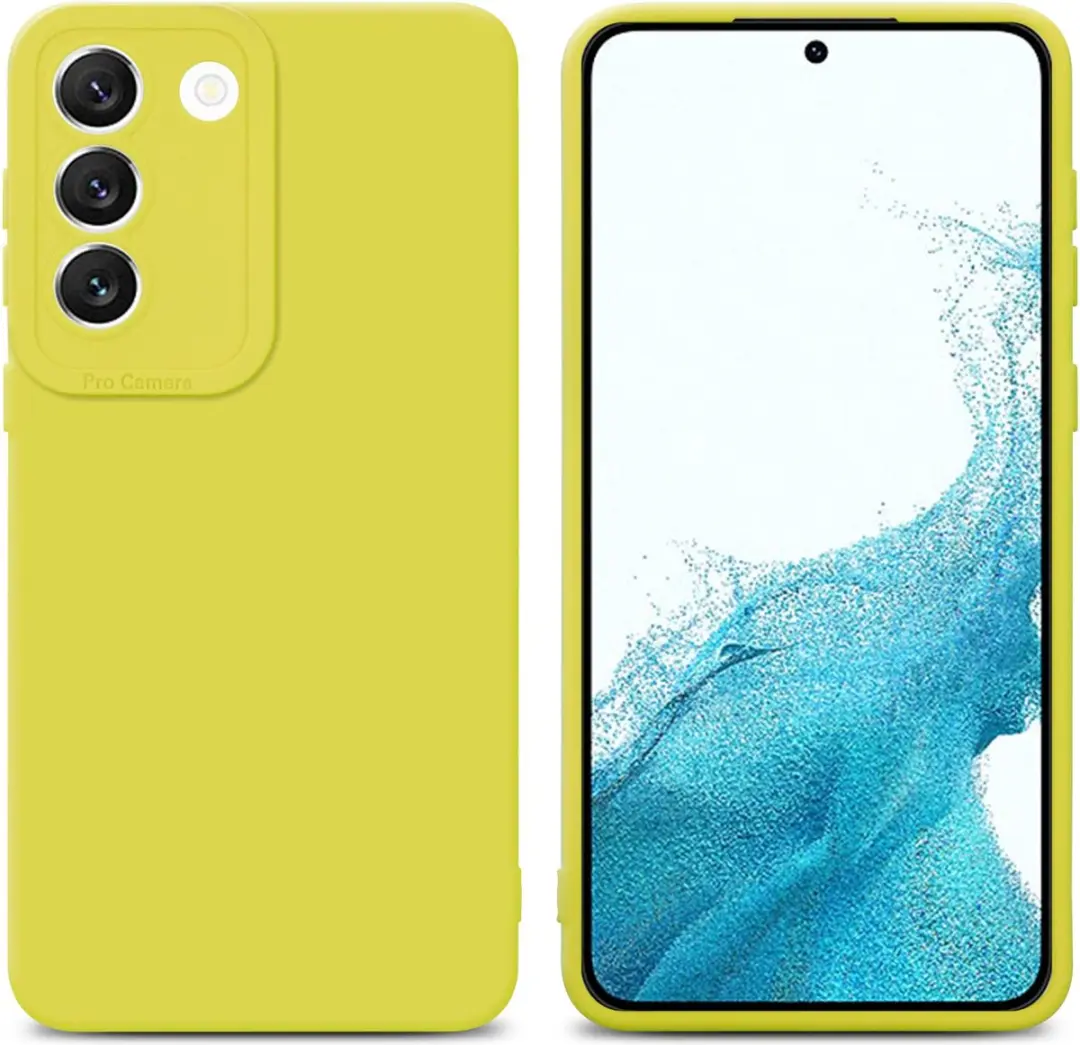 Cadorabo Hoesje geschikt voor Samsung Galaxy S22 in FLUID GEEL