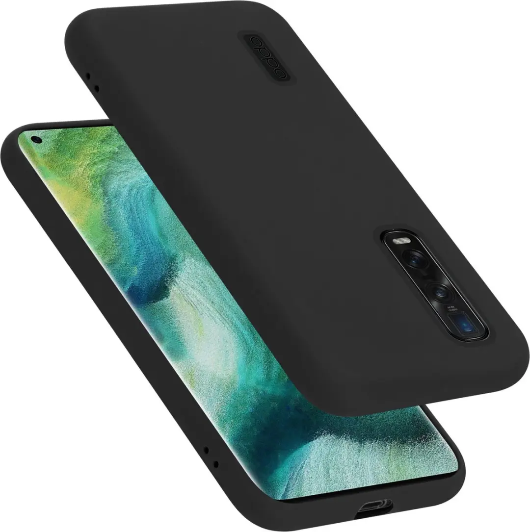 Cadorabo Hoesje geschikt voor Oppo FIND X2 PRO in LIQUID ZWART