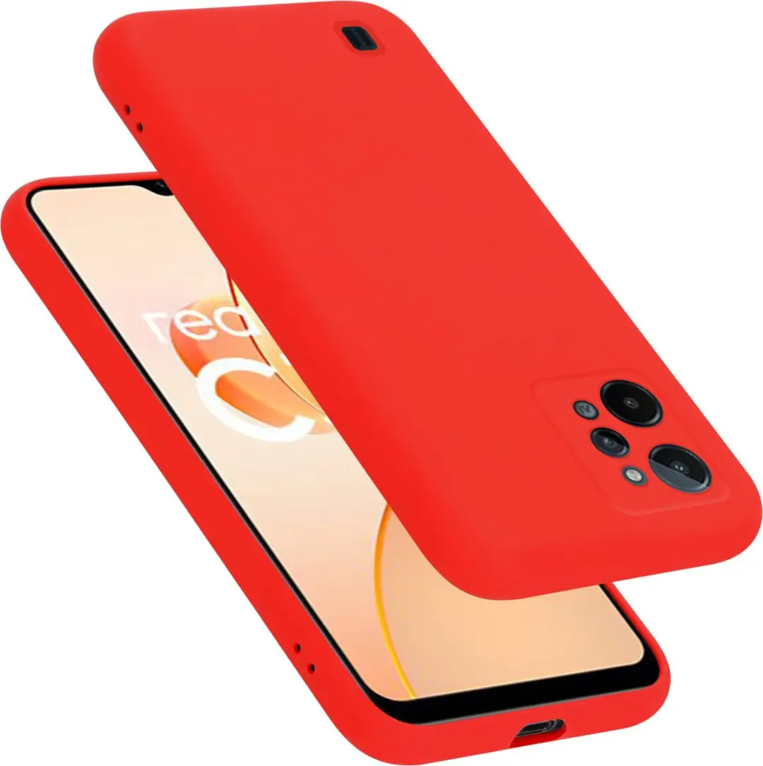 Cadorabo Hoesje geschikt voor Realme C31 in LIQUID ROOD