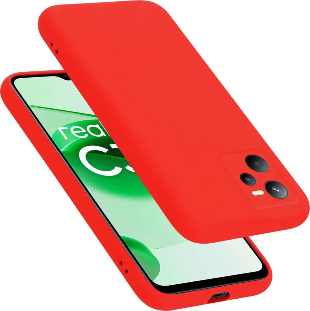Cadorabo Hoesje geschikt voor Realme C35 / Narzo 50A PRIME in LIQUID ROOD