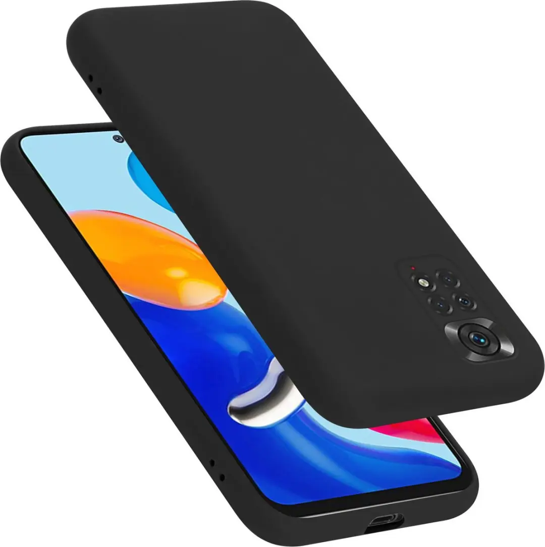 Cadorabo Hoesje geschikt voor Xiaomi RedMi NOTE 11 4G / 11S 4G in LIQUID ZWART