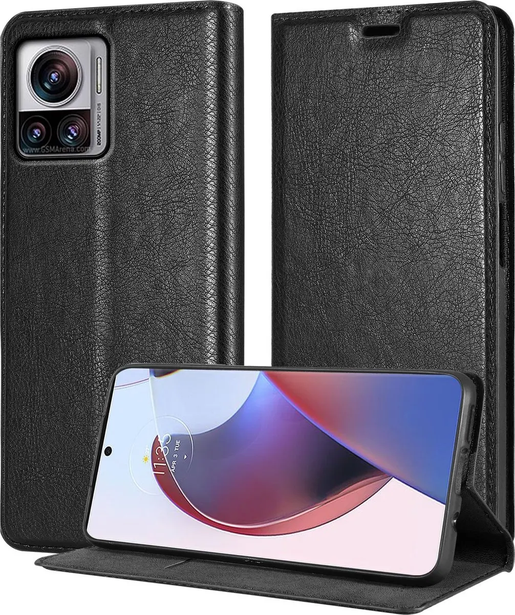 Cadorabo Hoesje geschikt voor Motorola EDGE 30 ULTRA / X30 PRO in ZWARTE NACHT