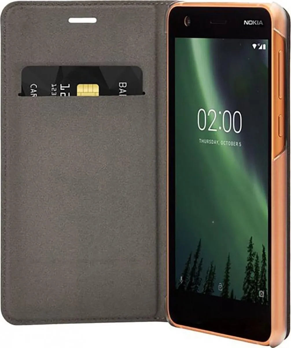 Nokia Slim Flip Case - bruin koper - Nokia 2
