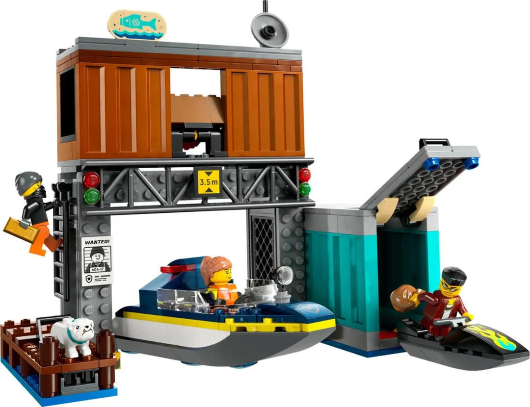 LEGO City 60417 Politiespeedboot & Boevenschuilplaats - 311 Stukken