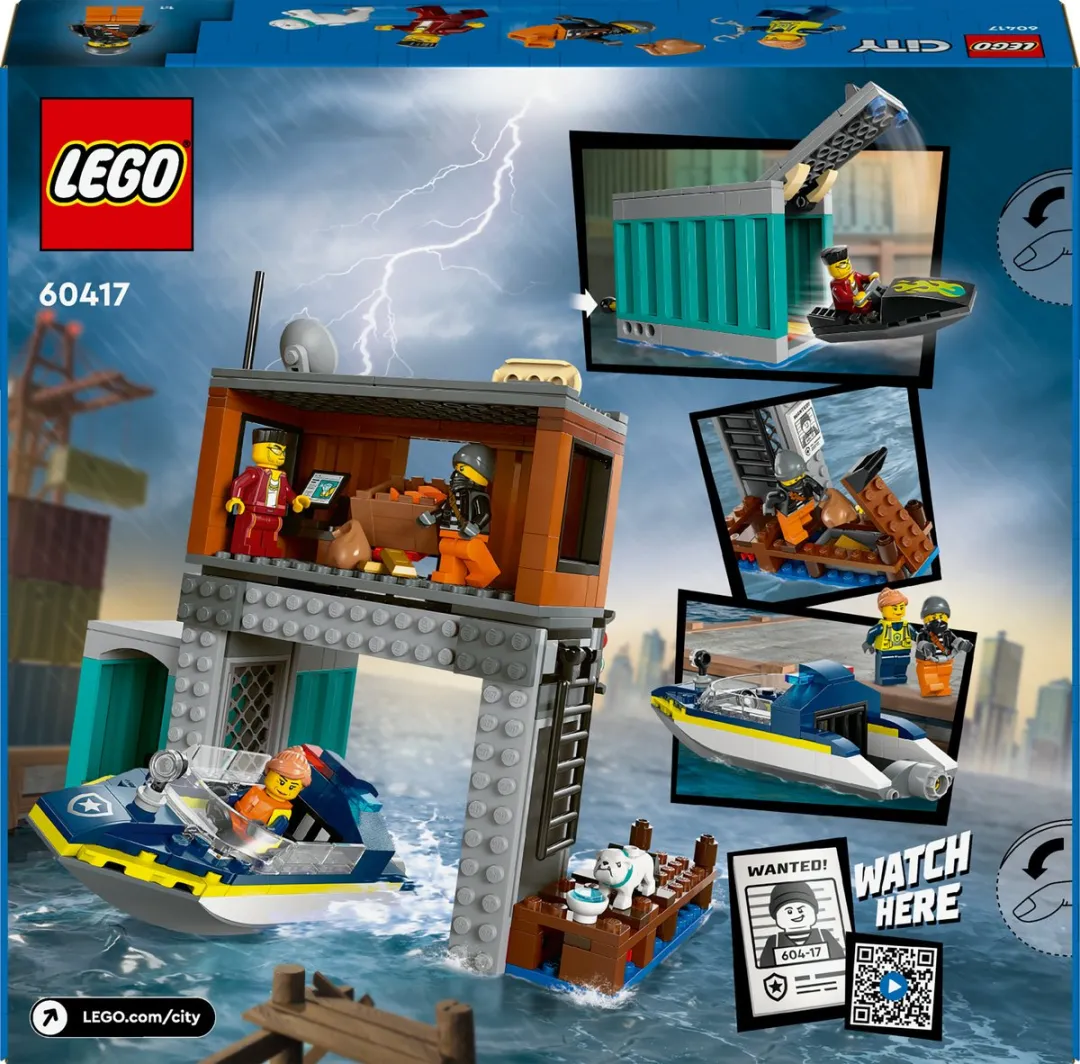 LEGO City 60417 Politiespeedboot & Boevenschuilplaats - 311 Stukken - afbeelding 6 van 6