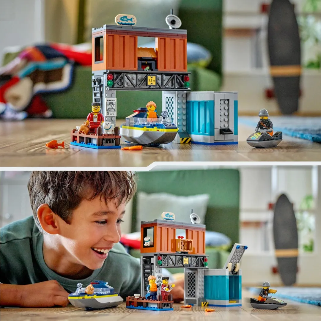 LEGO City 60417 Politiespeedboot & Boevenschuilplaats - 311 Stukken