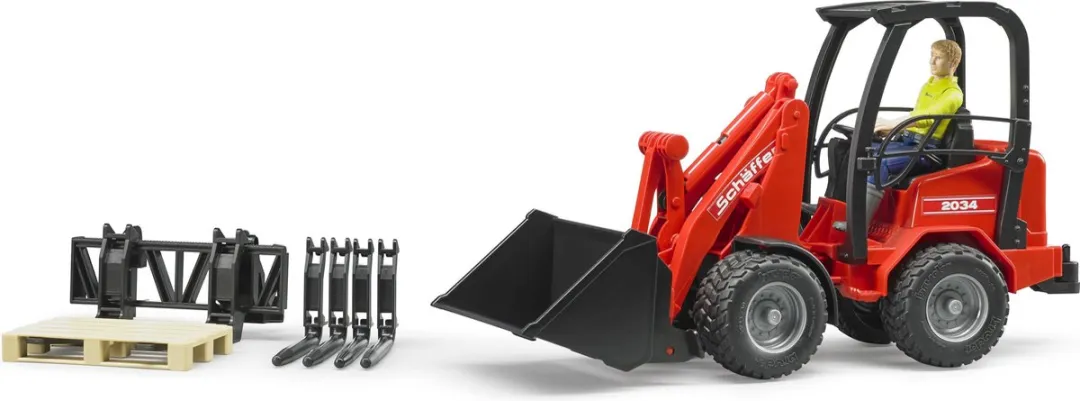 Bruder 2191 Shovel met Voorlader - Rood