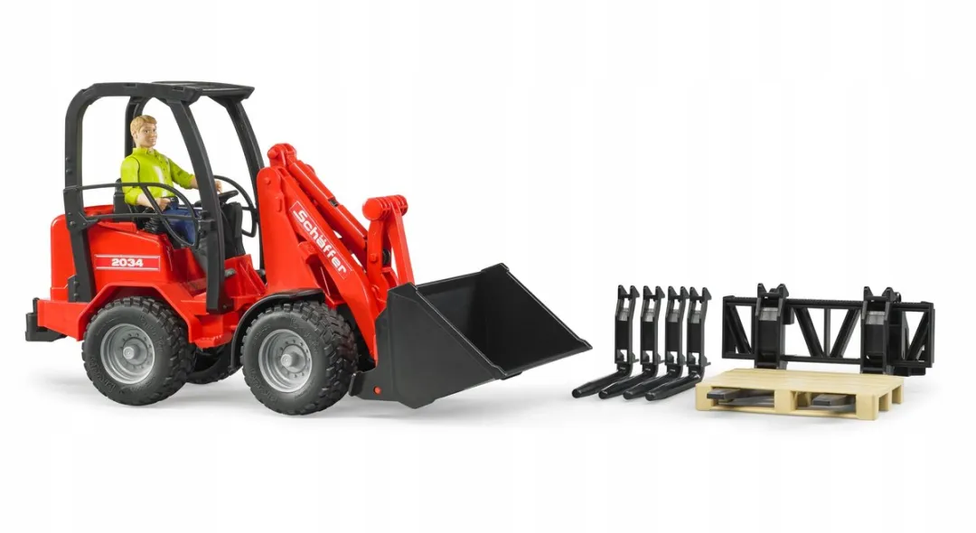 Bruder 2191 Shovel met Voorlader - Rood