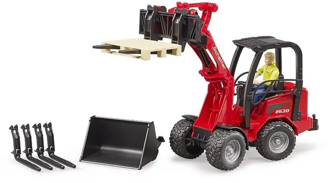 Bruder 2191 Shovel met Voorlader - Rood - afbeelding 6 van 6