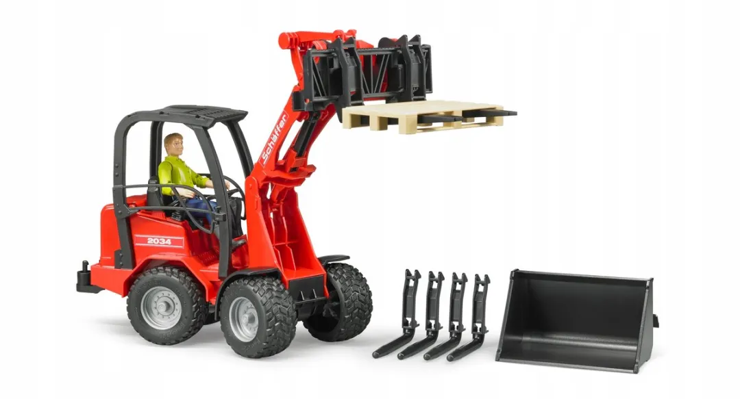Bruder 2191 Shovel met Voorlader - Rood