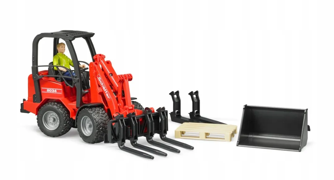 Bruder 2191 Shovel met Voorlader - Rood