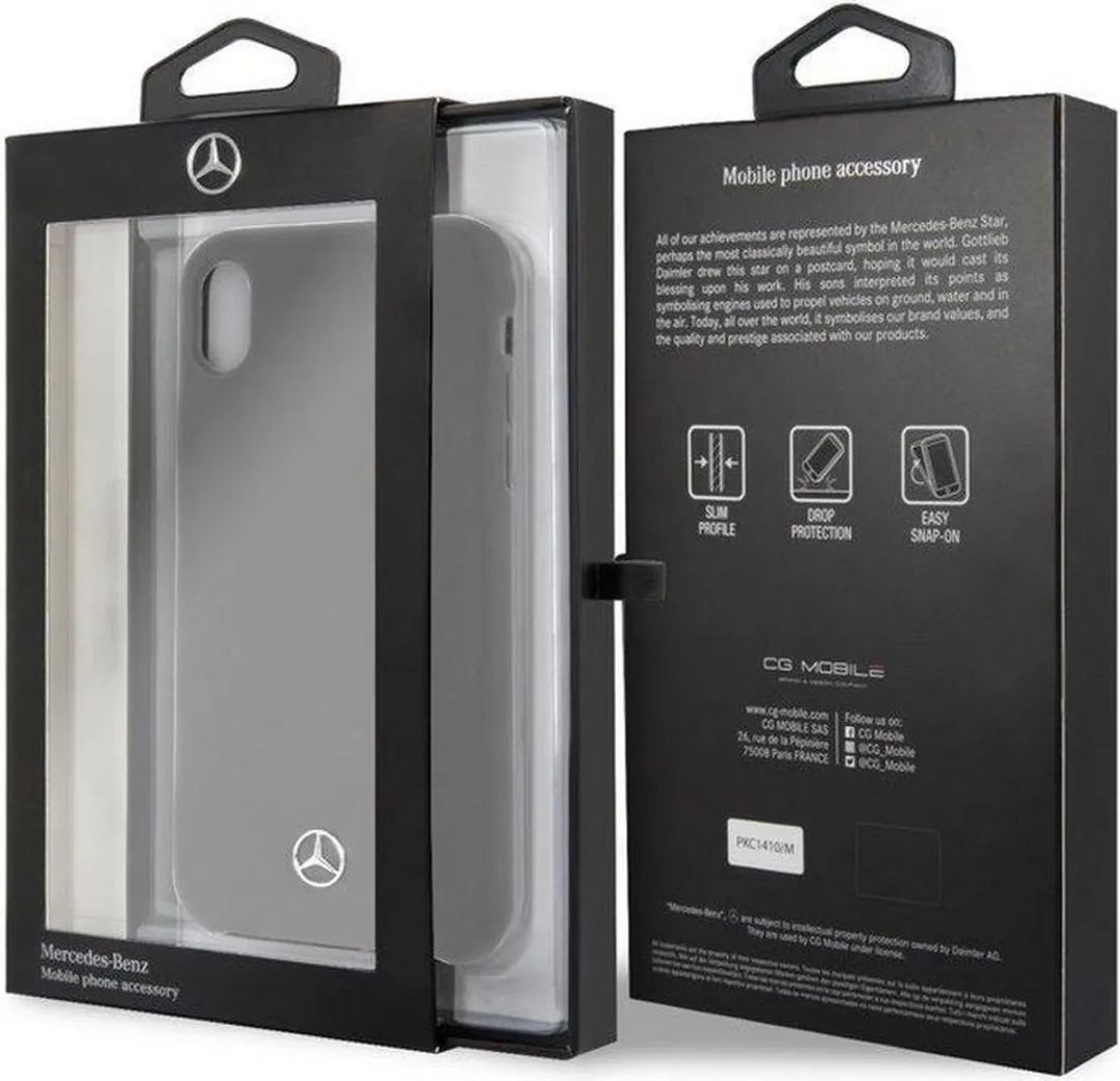 Mercedes-Benz Silicone Hoes iPhone XR - Grijs - afbeelding 3 van 3