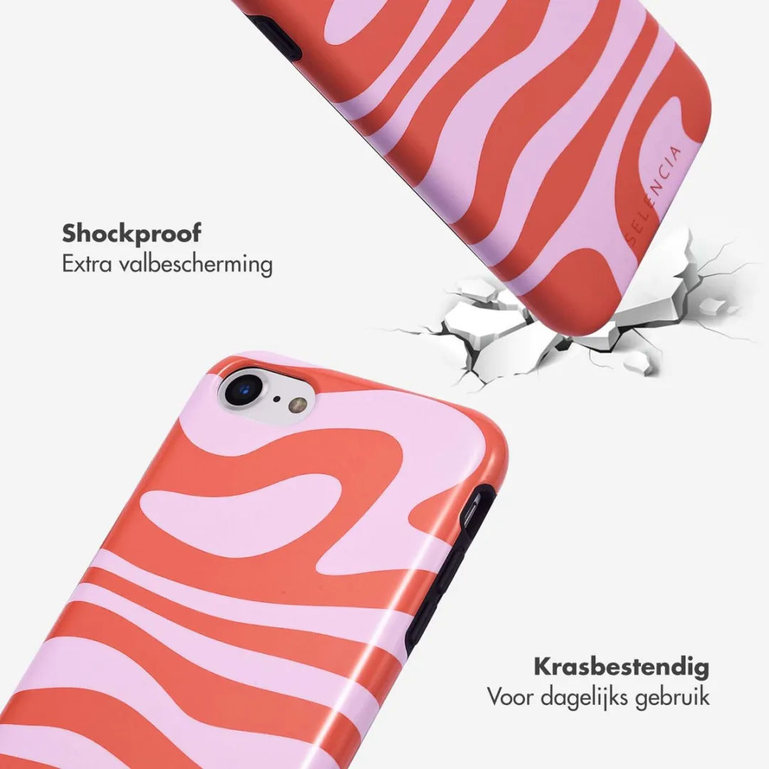 Selencia Hoesje iPhone SE/8/7/6s/6 - Dream Swirl Pink