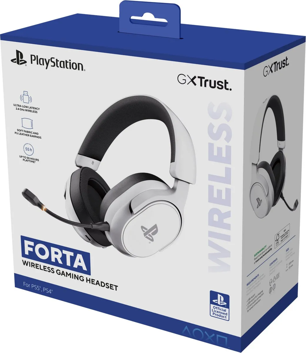 Trust GXT 499W Forta Draadloze Gaming Headset - Wit