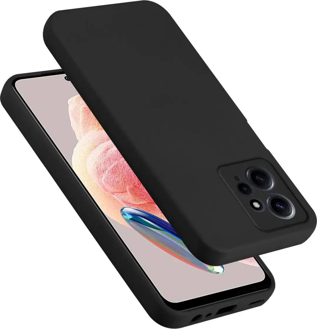 Cadorabo Hoesje geschikt voor Xiaomi Redmi Note 12 4G in LIQUID ZWART