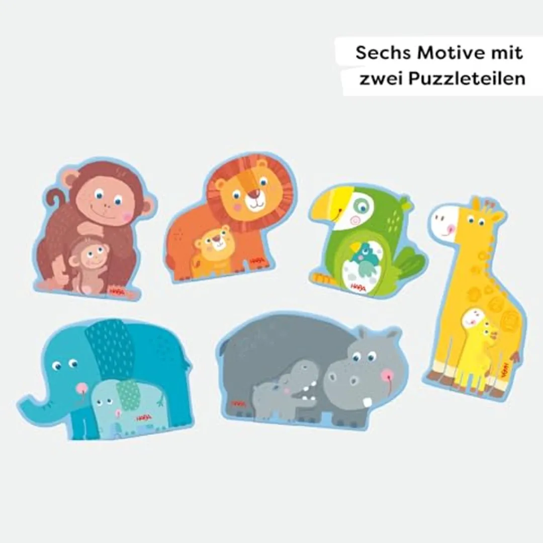 Haba 6 Eerste Puzzels Dierlijke Familie 2012185003 - Multicolor