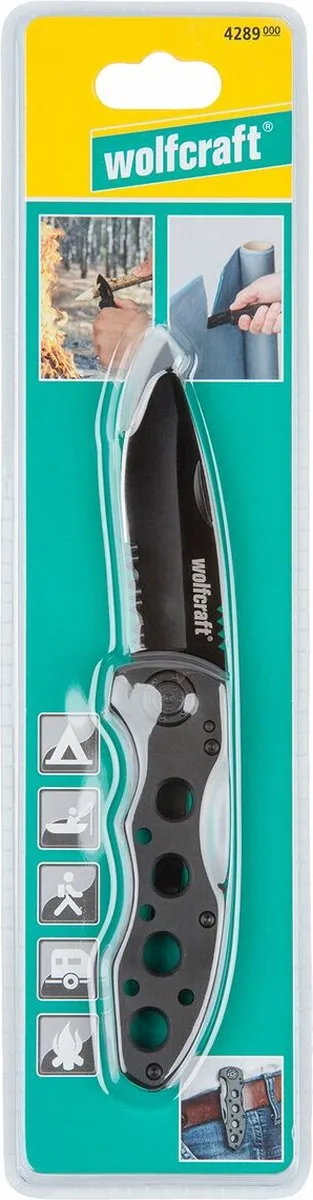 Wolfcraft Vrijetijdsmes 4289000 - Zwart
