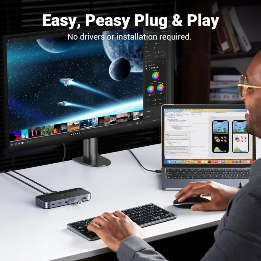 UGREEN USB 3.0 Sharing Switch 2-in-4 - 5Gbps - Zwart