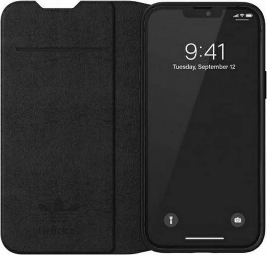 Adidas OR Trefoil Book Case iPhone 13 Pro Max - Zwart