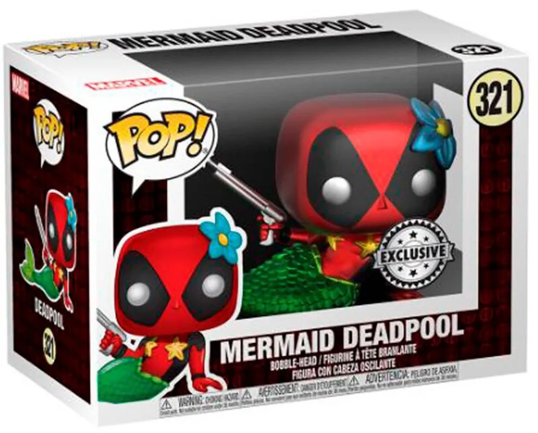Funko Pop! Marvel Deadpool: Set Figure and Tee - Deadpool Mermaid Exclusive Maat S FUNKO