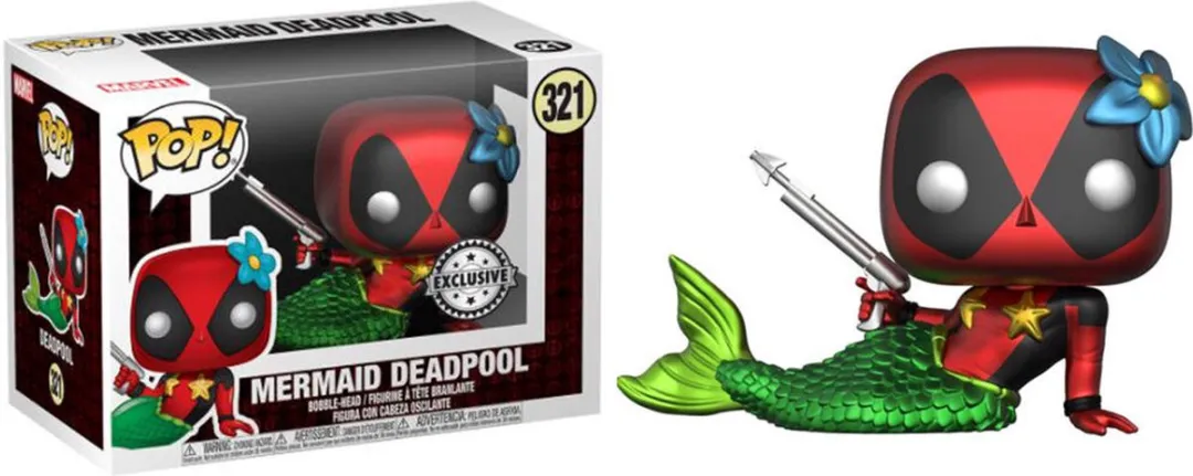 Funko Pop! Marvel Deadpool: Set Figure and Tee - Deadpool Mermaid Exclusive Maat S FUNKO