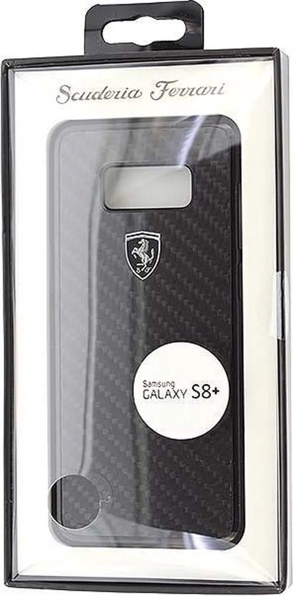 Ferrari Hoesje Samsung Galaxy S8+ - Zwart Carbon