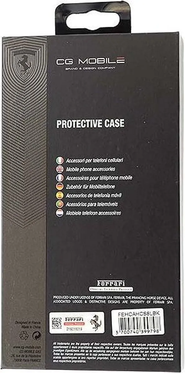 Ferrari Hoesje Samsung Galaxy S8+ - Zwart Carbon - afbeelding 6 van 6