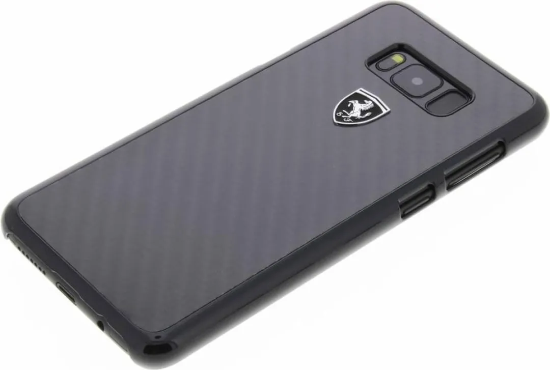 Ferrari Hoesje Samsung Galaxy S8+ - Zwart Carbon